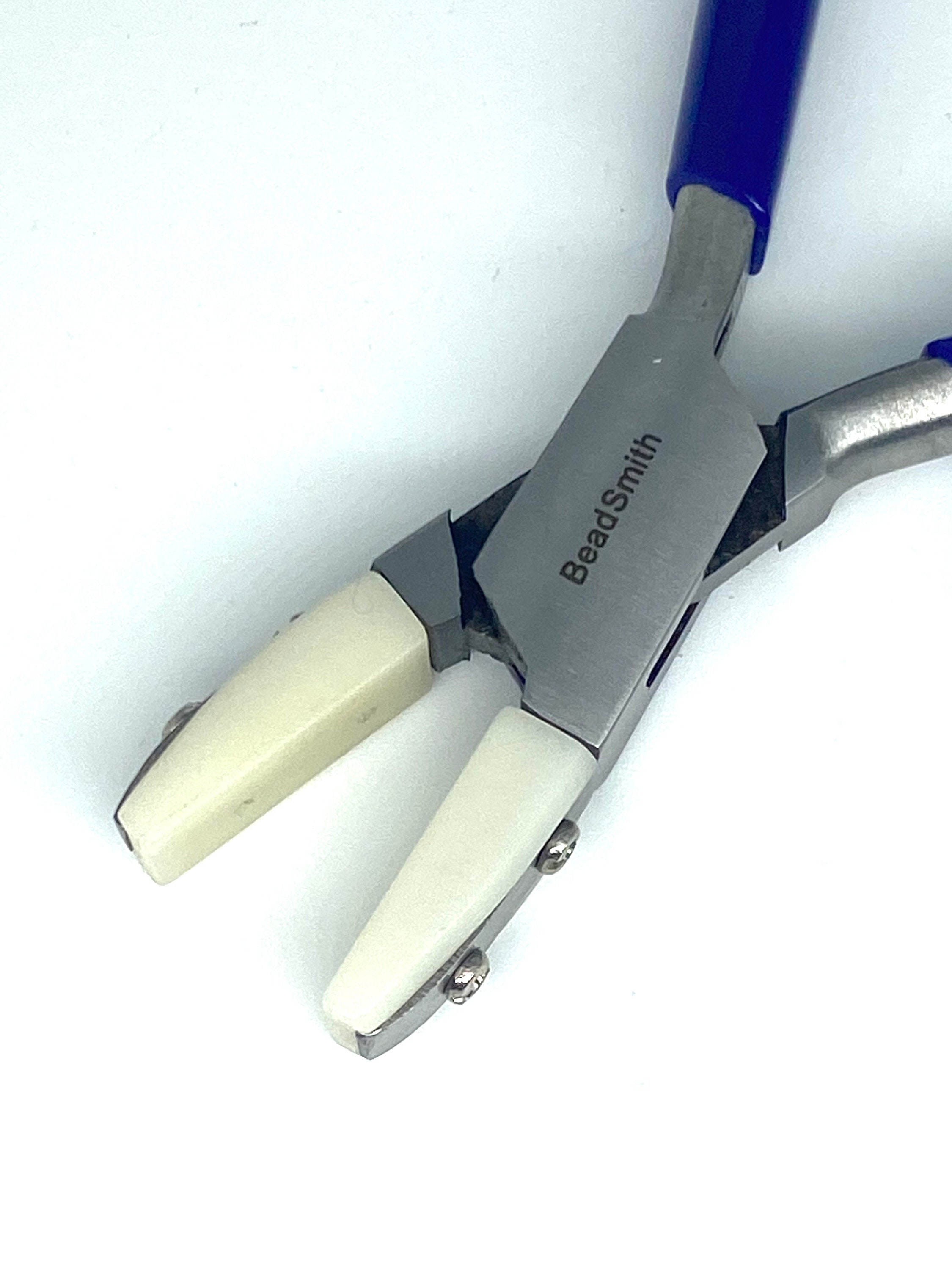 Non-marring Round Jaw Flat Nose Nylon Pliers W/ Springs Jewelry Making Wire  Looping Wrapping Coiling Metal Forming 