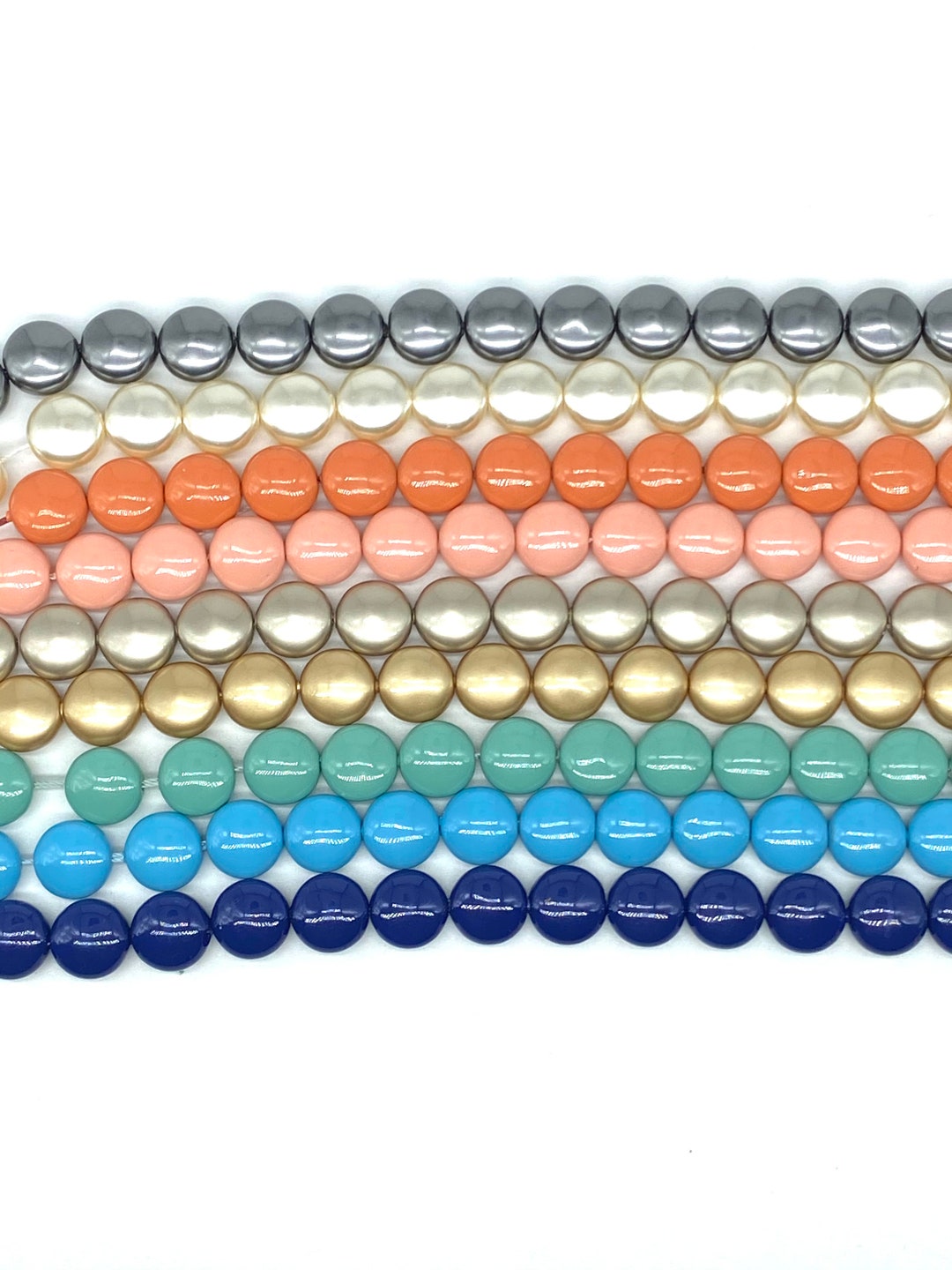 10 Mm 5860 Swarovski Coin Pearl. Choose Colors and Pack Size. Etsy Canada