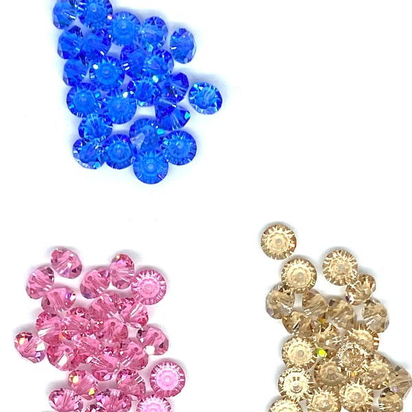 6 mm #5305 Spacer Swarovski Crystal beads. Choose color and quantity.