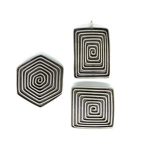 Large Focal pendant. Vintage Hill Tribe silver .975