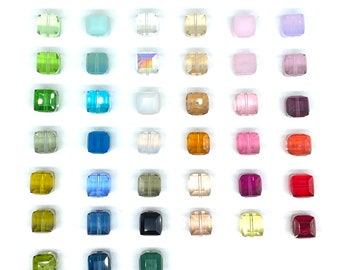 8 mm # 5601 SWAROVSKI ELEMENT CUBE Beads Choose Color and Quantity 4 or 10  Pieces.
