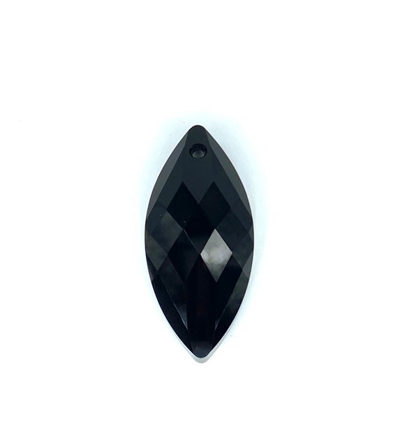40x18mm #6110 Focal, Swarovski® crystals, JET Faceted Navette Sold 
