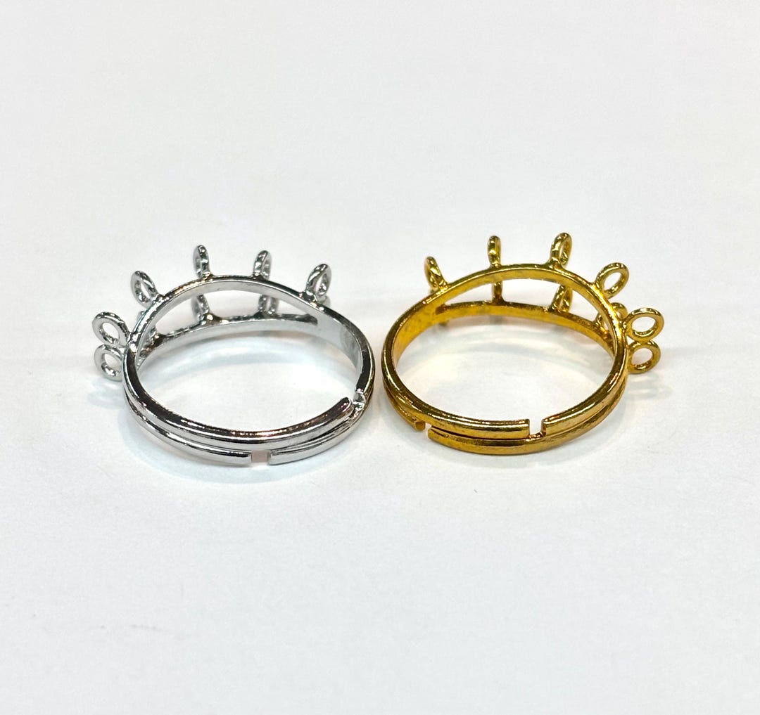 Type Ring Base Ring Base With Loop. Ring Making Part .size 6+ Adjustable. 3 Pieces - Etsy