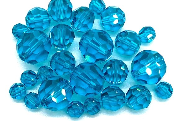 or Mm Blue #5000 Round Genuine Swarovski Crystal Beads