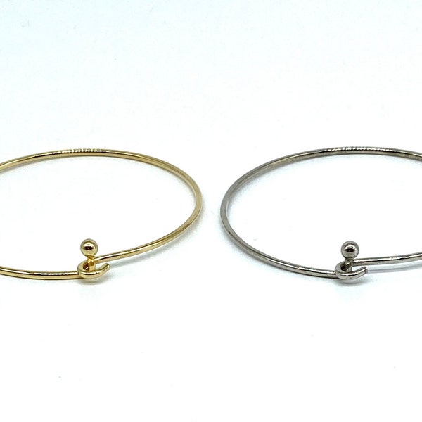 Add a charm Bracelet bangle. Silver tone and Gold tone. Choose color and quantity.