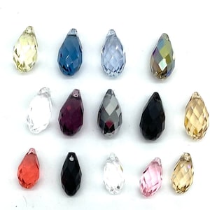 2 x 6010 Briolette Pendant. Swarovski Crystal. Choose colors and size. image 1