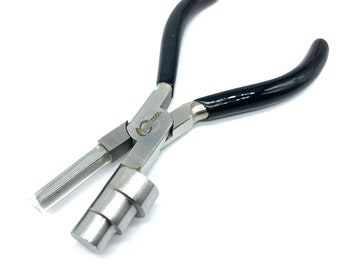 3-Step Wire Looping Pliers Concave and Round Nose. EUROTOOL Precious plier.