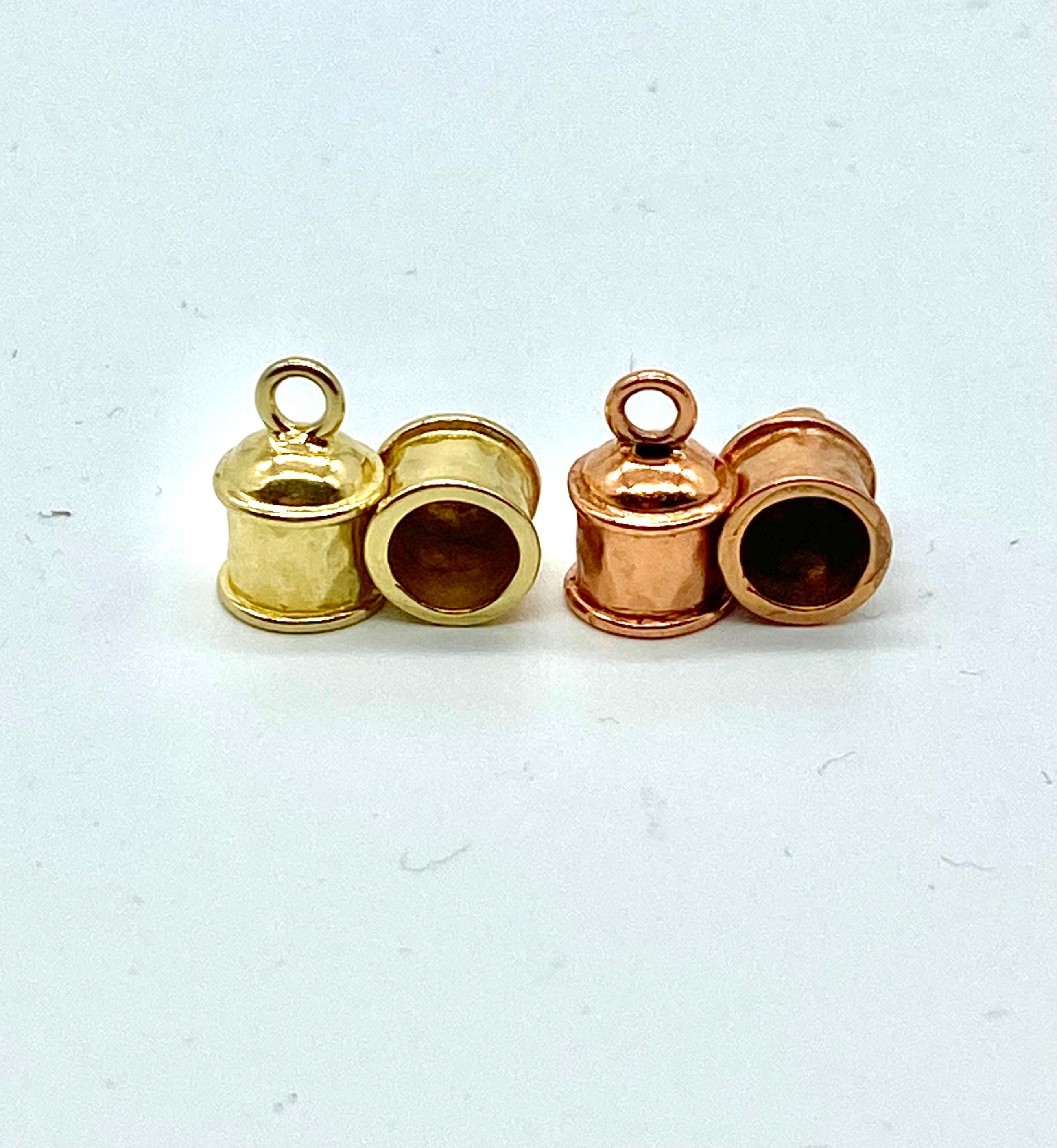 Kumihimo End Caps Hammered Tone 2 Pieces. Choose Size and Kumihimo End Caps Hammered Tone 2 Pieces. Choose Size and