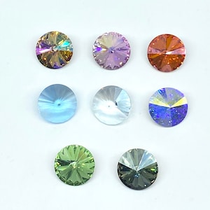 2 pcs 12 mm #1122 Rivoli Swarovski Crystal. Special effect. Choose colors and sizes
