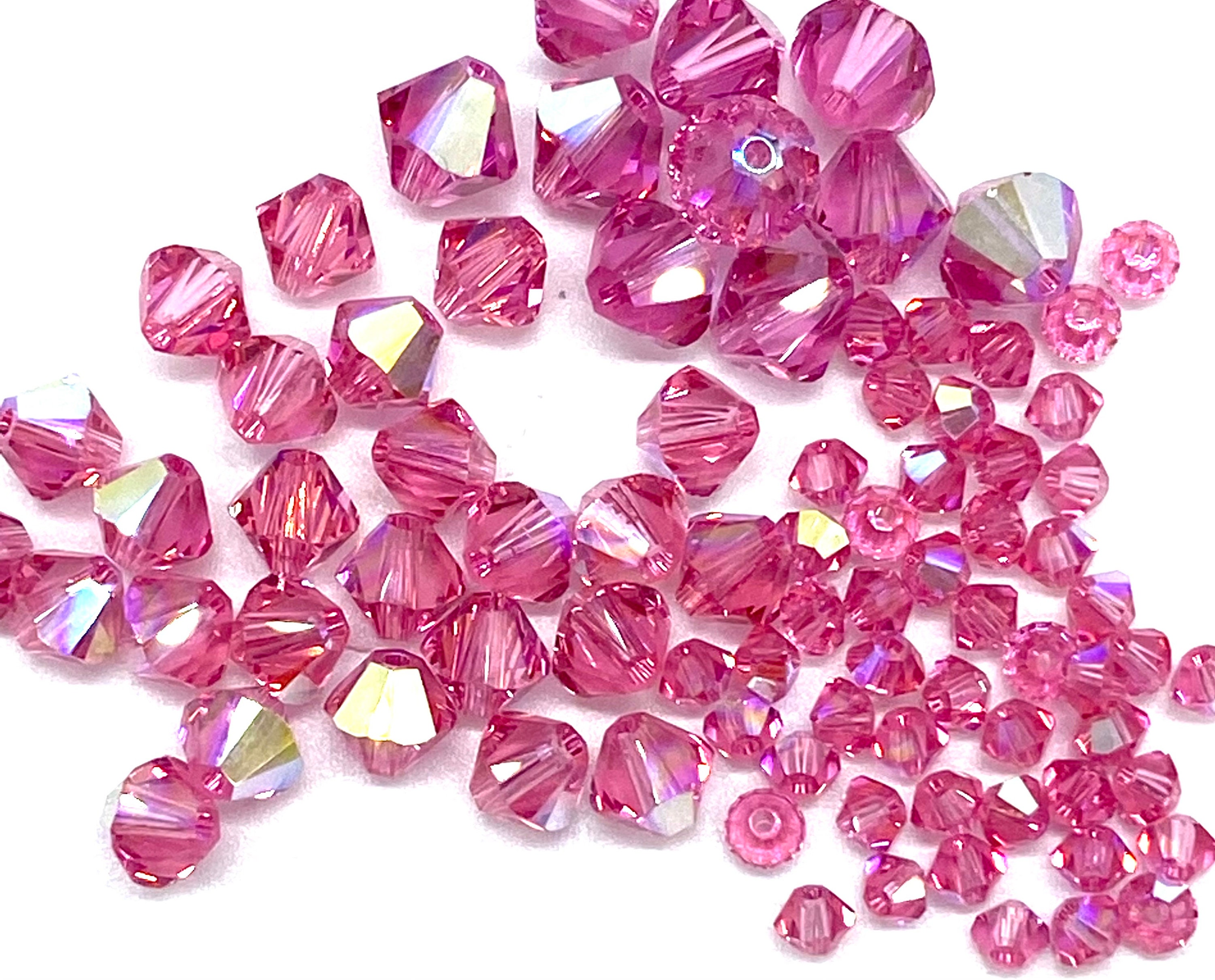 13 Inch 4mm Glass Faceted Bicone Bead Strand, About 83 Beads, 4mm