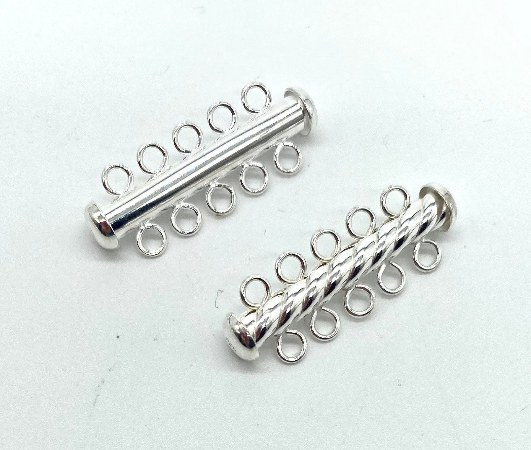 Magnetic Clasps Crimp-2-8 Rows Strong End Caps Buckles Tubes Jewelry Making  5PCS