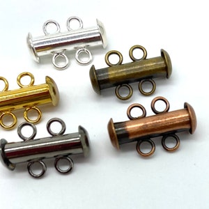 2 set Tube clasp 2 strands. Choose finished.