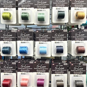 S-Lon Tex 400 Heavy Cord 3 ply twisted 35 yards. Choose color.
