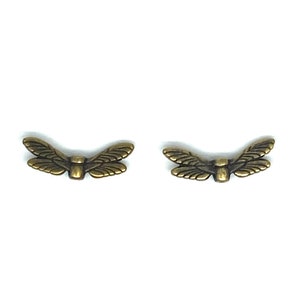 4 Pieces Tierracast dragonfly wing. Pewter made in USA. Choose color. FREE SHIPPING