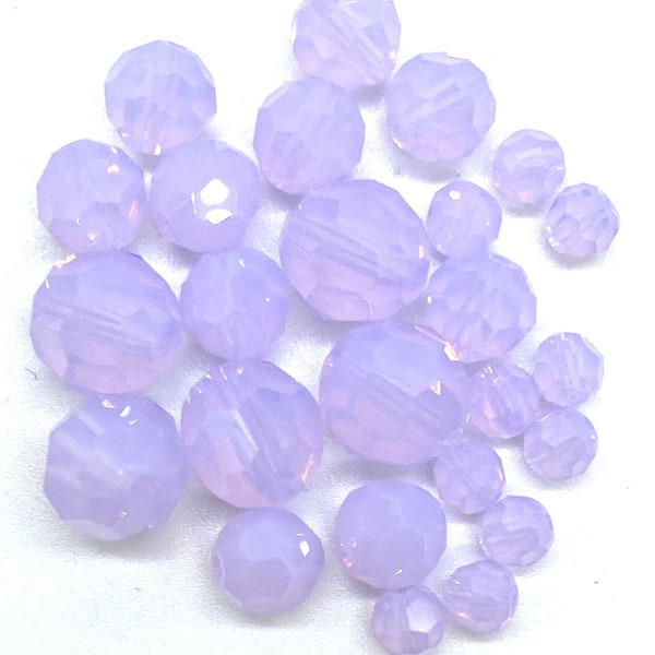 4,6,8 mm Violet Opal. #5000 Round Genuine Swarovski Crystal Beads. Choose size and Quantity.