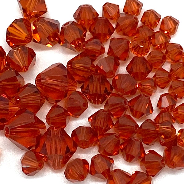 4,5,6 or 8 mm INDIAN RED Article:5301 Swarovski Crystal Beads.