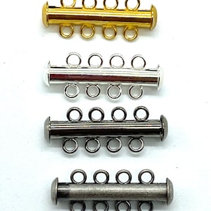 2 set of 4 strands Tube clasp. Slide in. Choose finished .