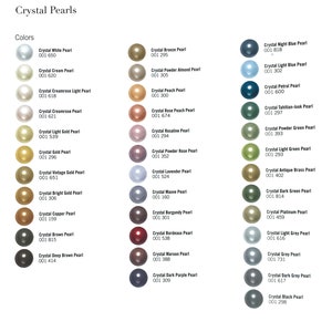 6 mm 25 Pieces #5810 Swarovski Crystal pearl. Center Drilled for Stringing.Choose color.