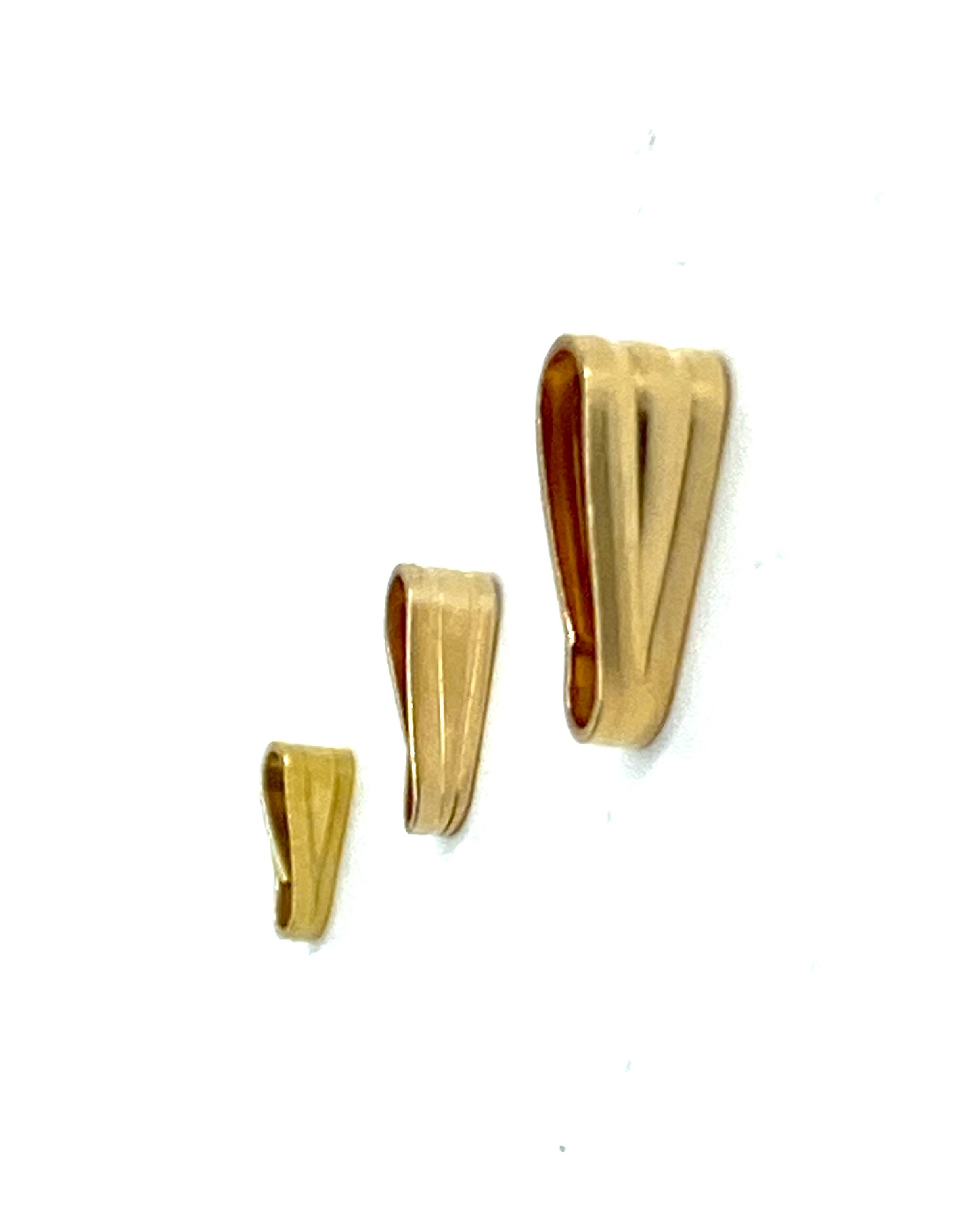 14K Gold Filled Small Locket Bails – 2.2x5.3mm, 6pcs, Pendant Connectors, BeadtifulStyle - View #5