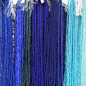 8/0 Czech seed beads size 8/0. 6 Strands Hank. Choose color.