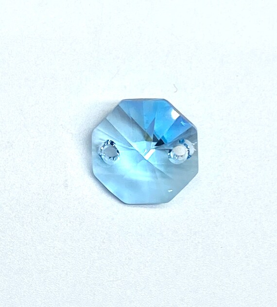 14 mm #8116 または #6404 スワロフスキークリスタル 2穴 オクタゴン