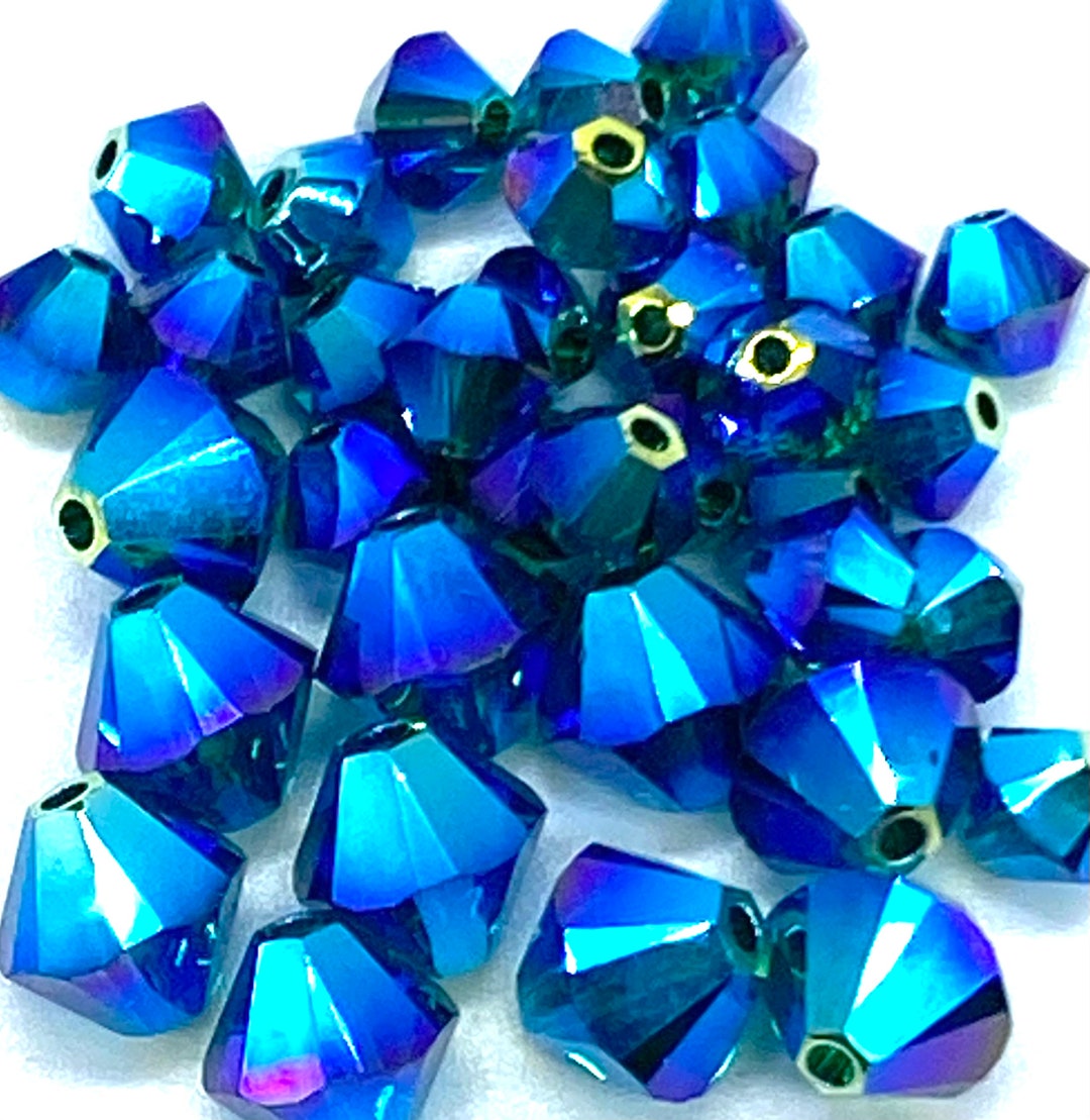 Lot De 50 Perles Facettées Preciosa émeraude AB 6 Mm - Bohème - Neuf