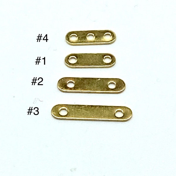 Gold plated Spacer Bars for multiple strands Jewelry. Choose size. FREE SHIPPING