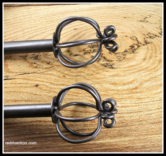 Curls Drapery Rod Finials Hand Crafted Set Of 2 Etsy