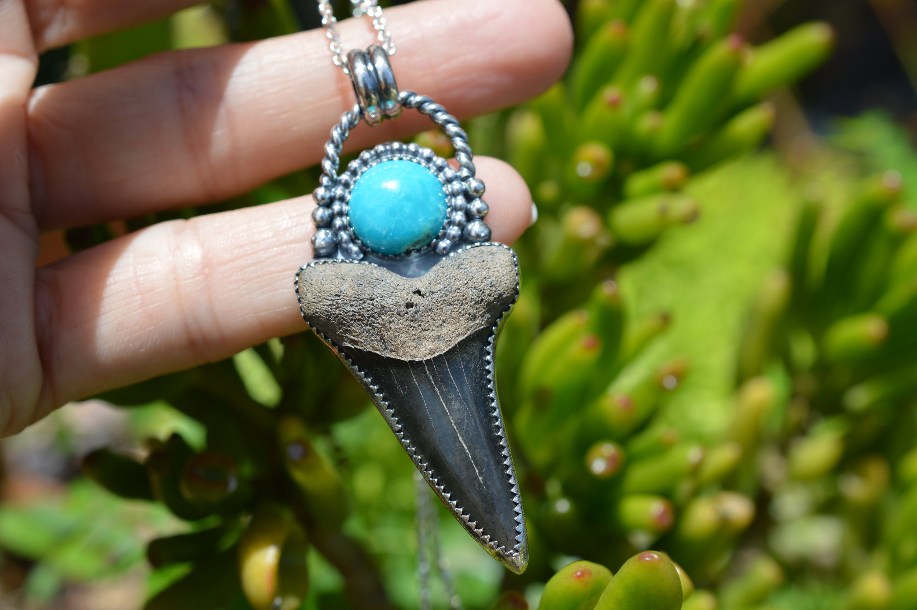 Handmade Sterling Silver Pendant Featuring Turquoise and