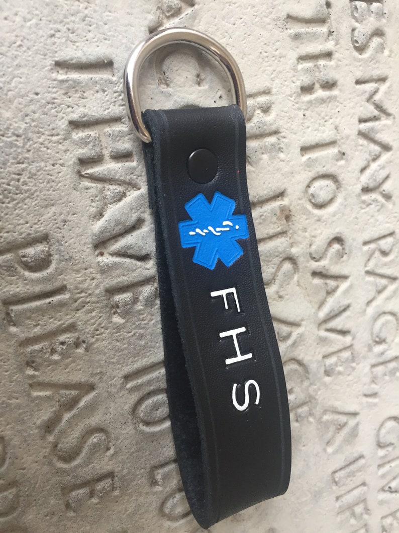 Leather EMT Keychain Perfect Graduation Gift Personalized Etsy