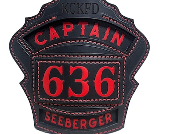 Passport Firefighter Helmet Shield - Removable ID - Fire Helmet Front - Chief - Captain - Firefigher