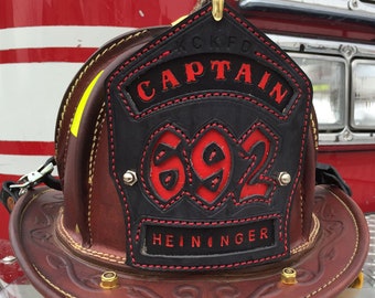 Fire Captain Gift - Personalized Fire Helmet Shield for Promotion