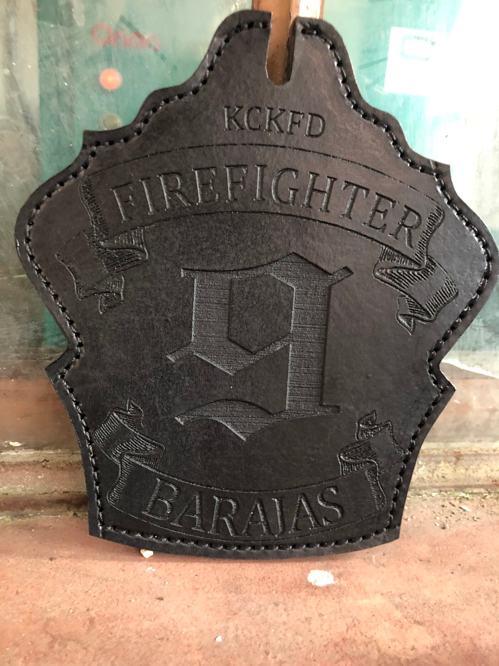 Firefighter Helmet Shield Custom Leather Front Shields Etsy