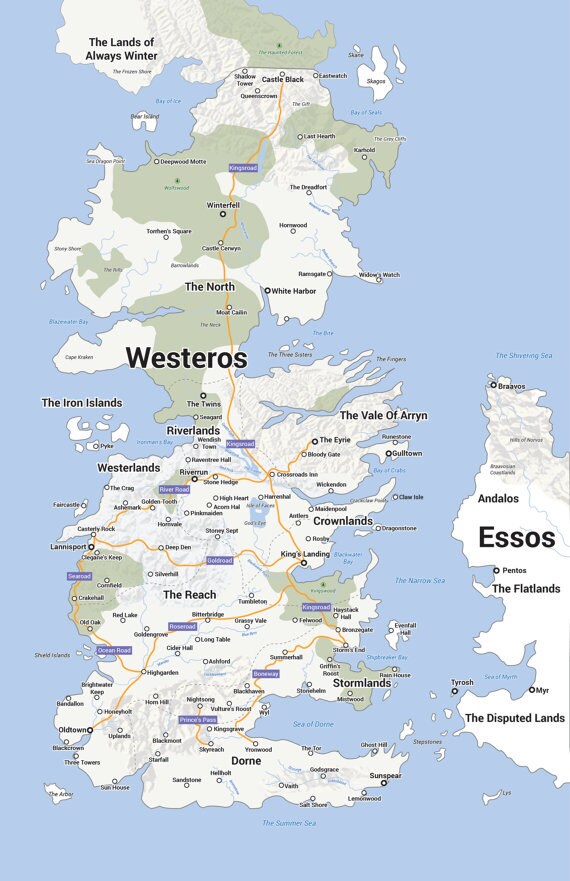 Westeros Google Map | Etsy Westeros Google Map | Etsy
