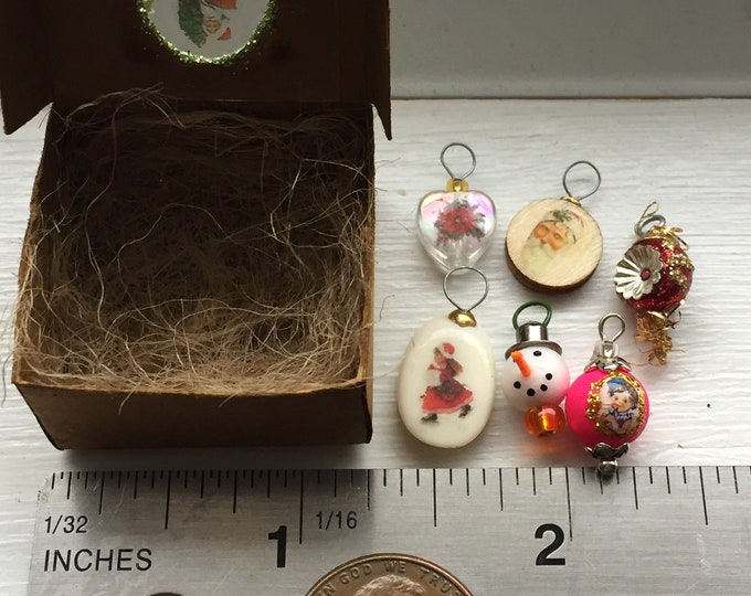 Dollhouse Miniature Christmas Ornaments 1/12 Scale OOAK by Etsy