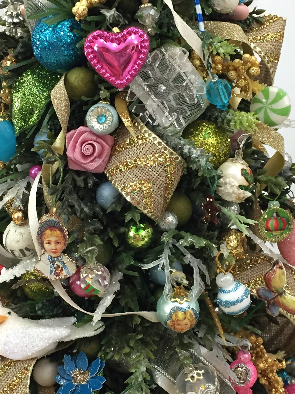 Dollhouse miniature Christmas tree 1/6 scale Pidgin seka | Etsy