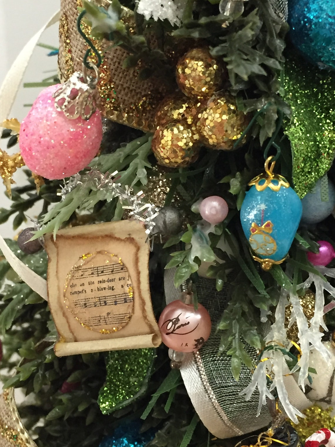 Dollhouse miniature Christmas tree 1/6 scale Pidgin seka Etsy