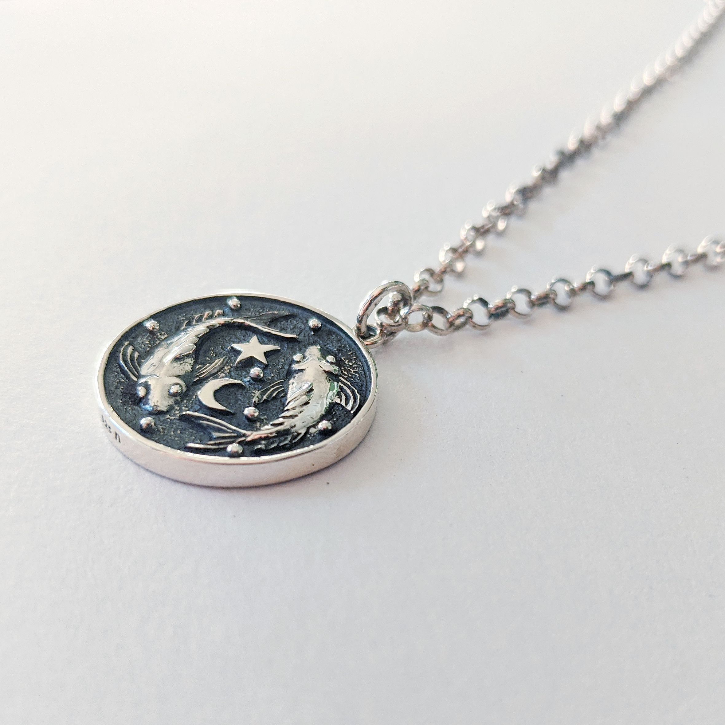 Pisces coin necklace Clearance