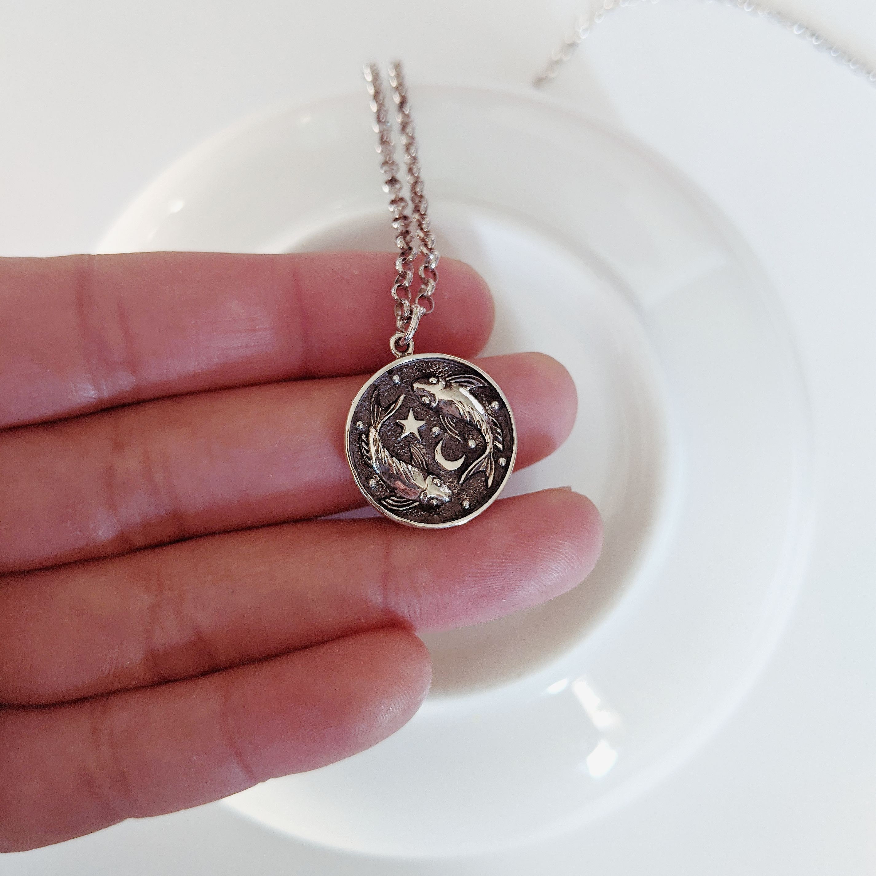 Pisces coin necklace Clearance