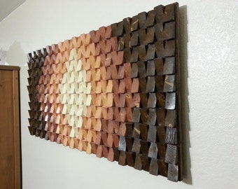 Wood wall art, wood wall decor, wood wall sculpture, wood wall art large, wood wall panel art, 3D wood wall art, SHIPPING Included!