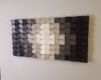 Wood wall art, wood wall decor, wood wall sculpture, wood wall art large, 3D wood wall art, abstract wood art, FREE SHIPPING!