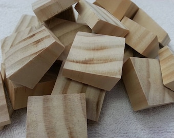 Wood blocks, wood craft blocks, square craft blocks, pine blocks, 1-1/2" square blocks, wood hobby blocks, FREE SHIPPING!!