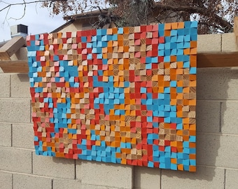 Wood wall art, wood wall decor, wood wall sculpture, wood wall art large, wood wall panel art, 3D wood wall art, SHIPPING Included!