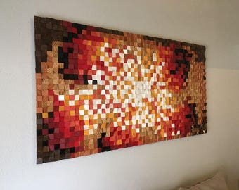 Wood wall art, wood wall decor, wood wall sculpture, wood wall art large, wood wall panel art, 3D wood wall art, SHIPPING Included!