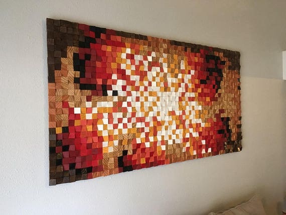 wood wall art decor colorful long wood wall art decor colorful long
