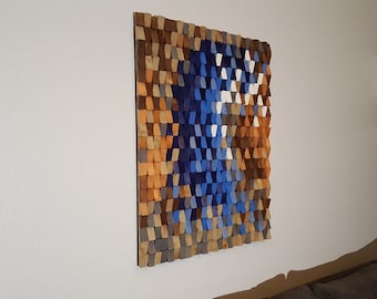 Wood wall art, wood wall decor, wood wall sculpture, wood wall art large, 3D wood wall art, reclaimed wall art, FREE SHIPPING!