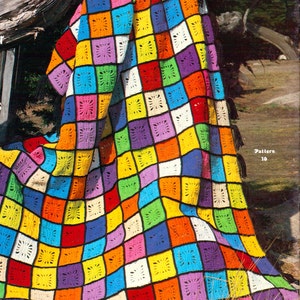 Patchwork Spiderweb Afghan- Vintage Blanket Crochet Pattern, patchwork afghan, PDF InStAnT DoWnLoAd