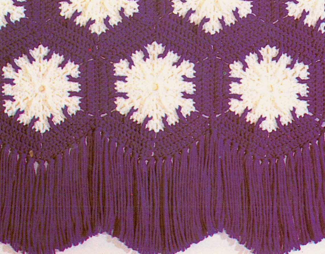 Kaleidoscope Afghan Vintage Crochet Blanket Pattern Retro Etsy