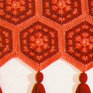 Kaleidoscope Afghan- Vintage Crochet Blanket Pattern, Retro Throw, Couch Decor, PDF InStAnT DoWnLoAd