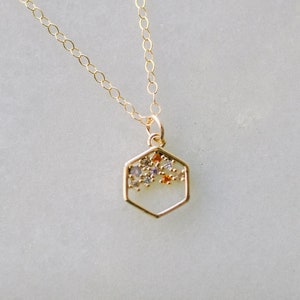 Delicate CZ necklace • Minimalist Geometric Necklace • simple gold necklace • gold cz necklace • cz necklace for women • Gift for mom •